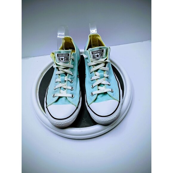 Converse All Star Low-Top Canvas Sneakers Turquoise Womens Size 8 Mens Size 10 U - Picture 1 of 7